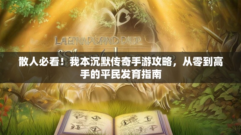 散人必看！我本沉默传奇手游攻略，从零到高手的平民发育指南