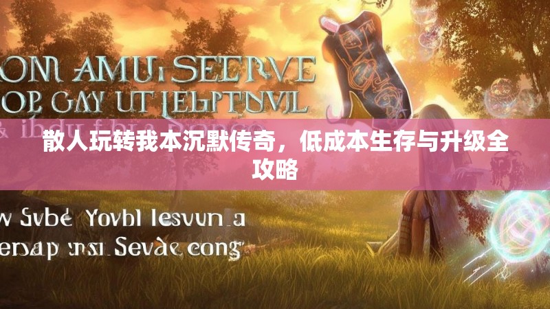 散人玩转我本沉默传奇，低成本生存与升级全攻略