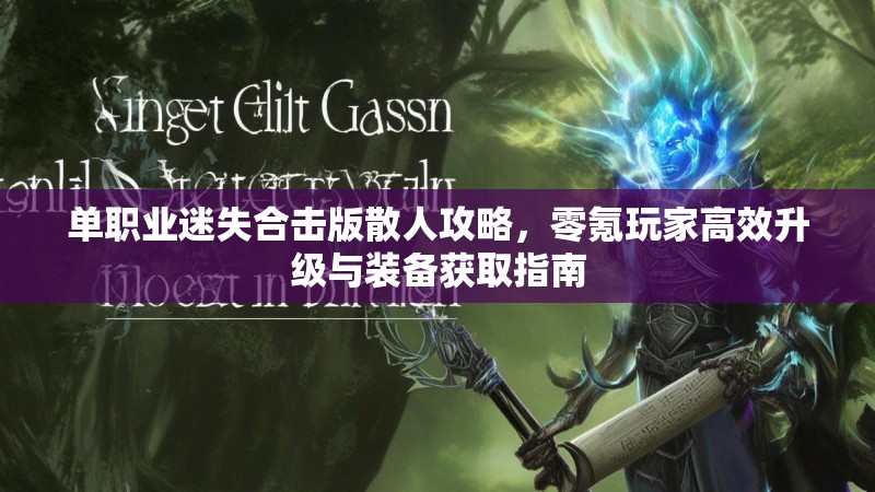 单职业迷失合击版散人攻略，零氪玩家高效升级与装备获取指南