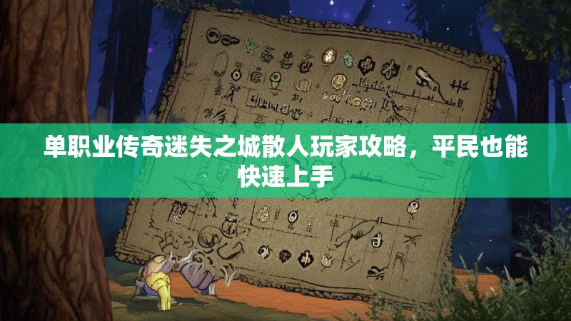 单职业传奇迷失之城散人玩家攻略，平民也能快速上手