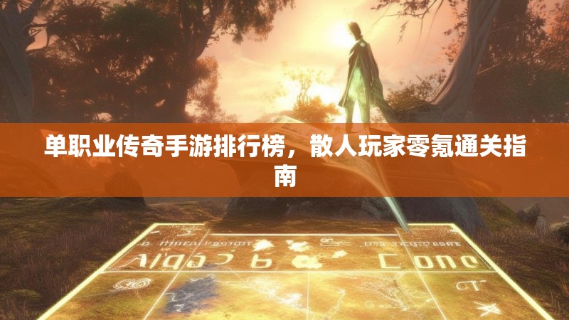 单职业传奇手游排行榜，散人玩家零氪通关指南