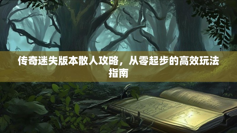 传奇迷失版本散人攻略，从零起步的高效玩法指南