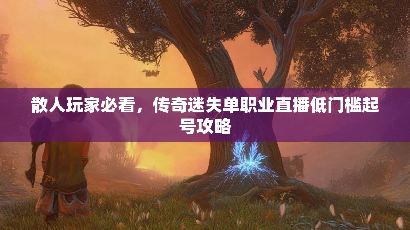 散人玩家必看，传奇迷失单职业直播低门槛起号攻略