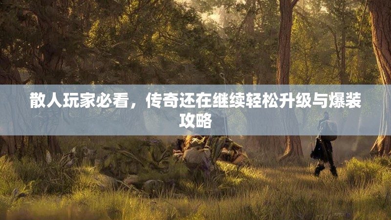 散人玩家必看，传奇还在继续轻松升级与爆装攻略