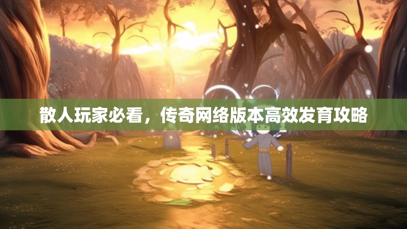 散人玩家必看，传奇网络版本高效发育攻略