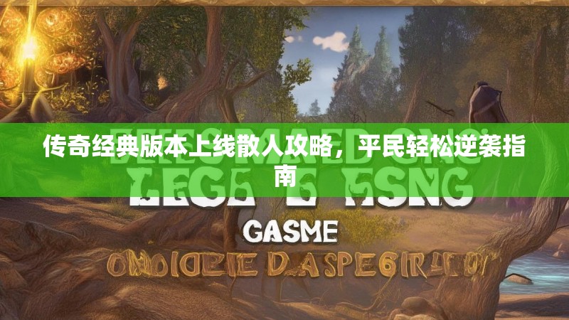 传奇经典版本上线散人攻略，平民轻松逆袭指南