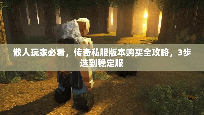 散人玩家必看，传奇私服版本购买全攻略，3步选到稳定服