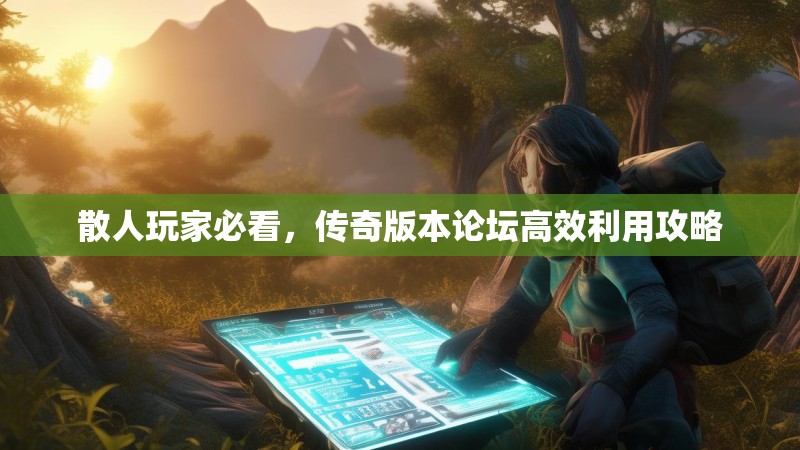 散人玩家必看，传奇版本论坛高效利用攻略