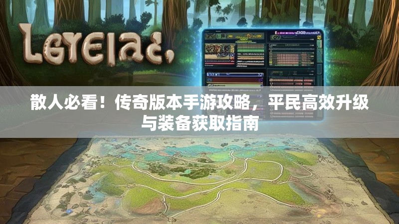 散人必看！传奇版本手游攻略，平民高效升级与装备获取指南