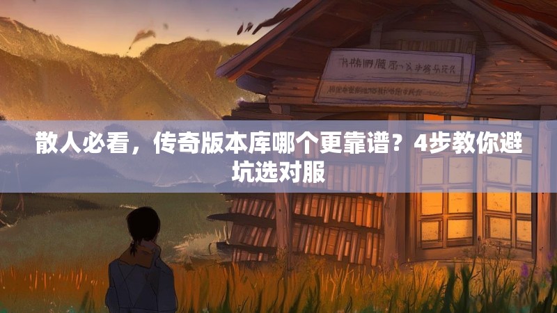 散人必看，传奇版本库哪个更靠谱？4步教你避坑选对服