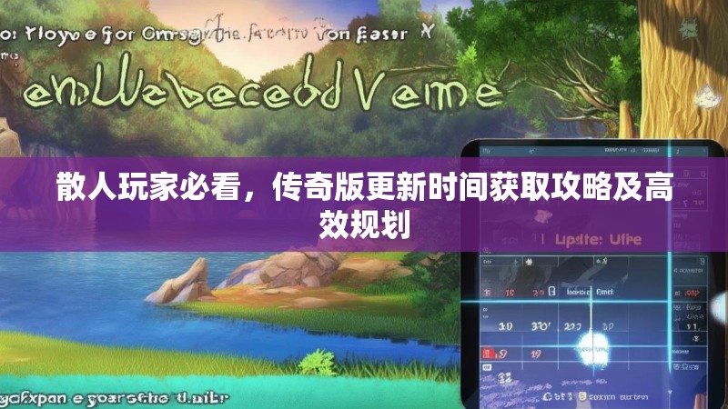 散人玩家必看，传奇版更新时间获取攻略及高效规划