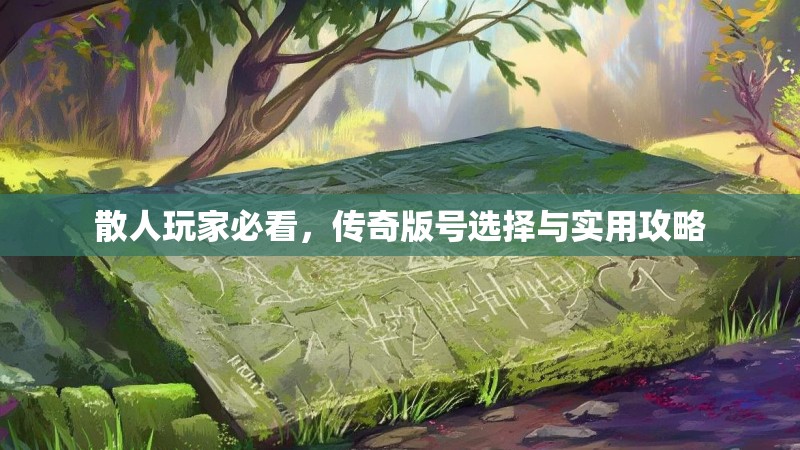 散人玩家必看，传奇版号选择与实用攻略