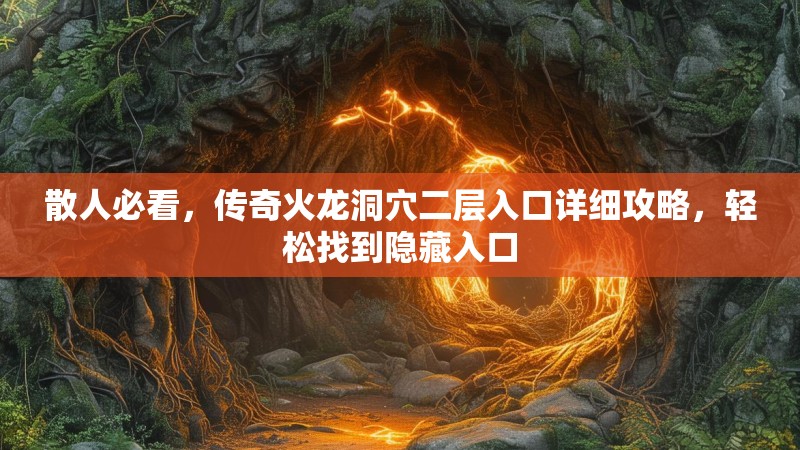 散人必看，传奇火龙洞穴二层入口详细攻略，轻松找到隐藏入口
