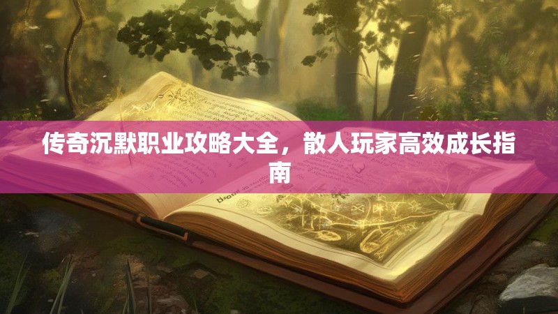 传奇沉默职业攻略大全，散人玩家高效成长指南