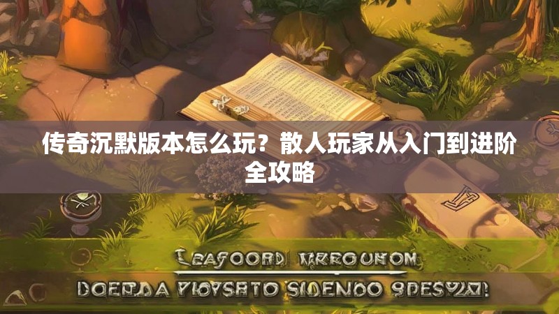 传奇沉默版本怎么玩？散人玩家从入门到进阶全攻略