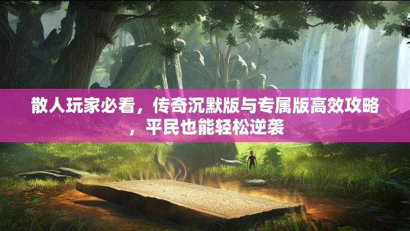 散人玩家必看，传奇沉默版与专属版高效攻略，平民也能轻松逆袭