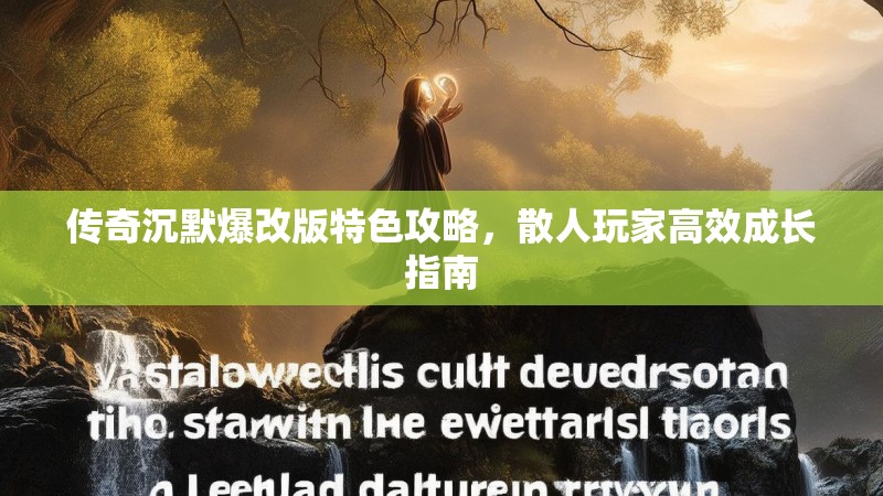 传奇沉默爆改版特色攻略，散人玩家高效成长指南