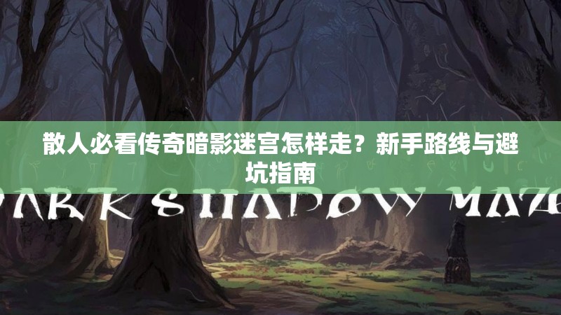 散人必看传奇暗影迷宫怎样走？新手路线与避坑指南