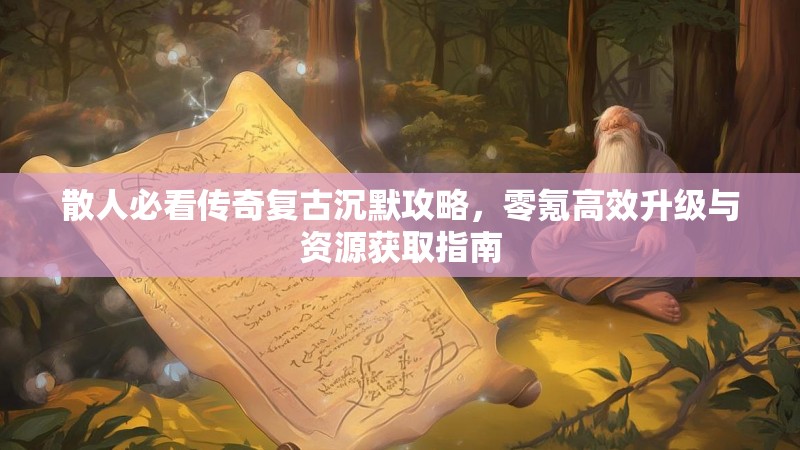 散人必看传奇复古沉默攻略，零氪高效升级与资源获取指南