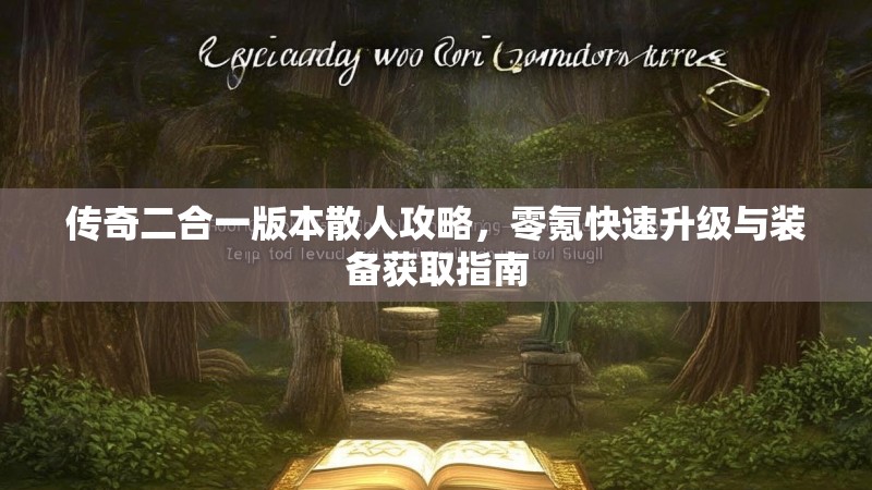 传奇二合一版本散人攻略，零氪快速升级与装备获取指南